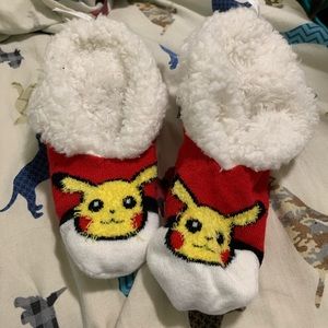 Pokémon Pikachu fuzzy socks